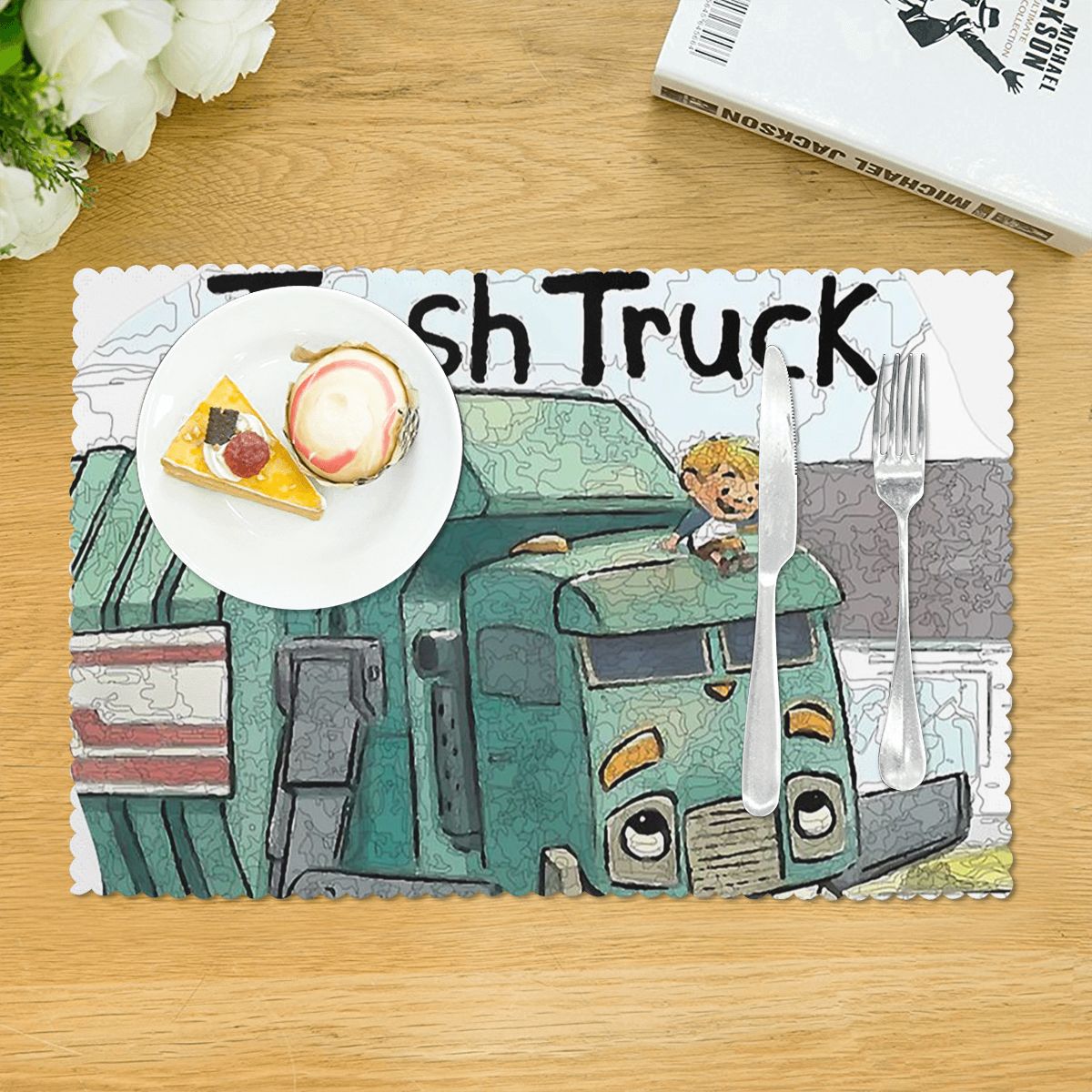 Home Decor Netflix - Trash Truck Cartoon Netflix Placemat Non-Slip