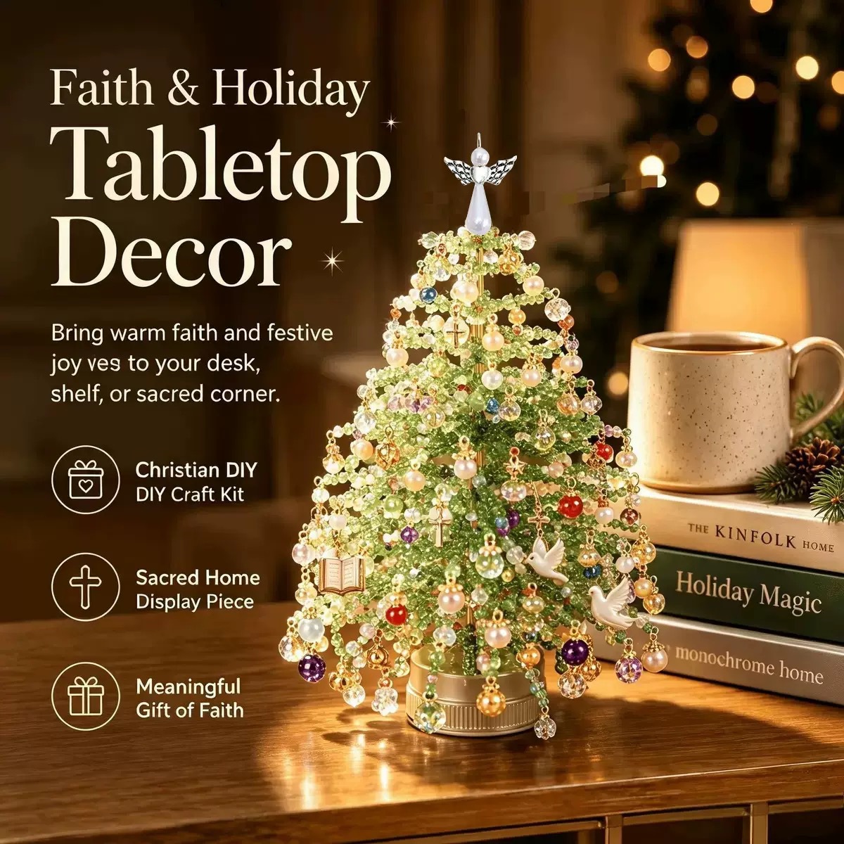 Home Decor Xmas - Multi‑Theme DIY Beaded Tree Craft Kit