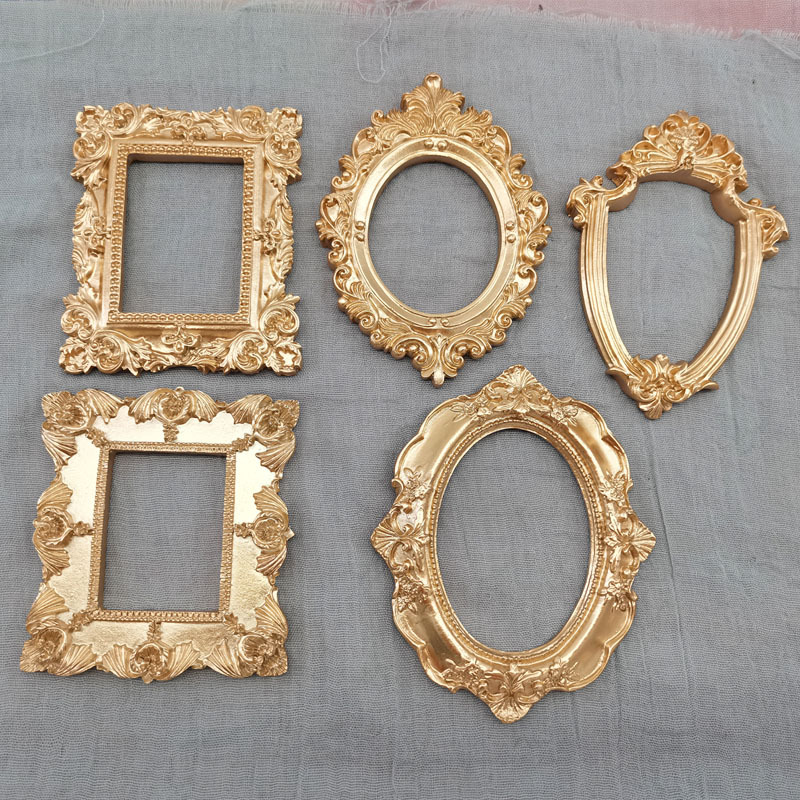 Bamboo Photo Frame - Mini gold small photo frame shooting