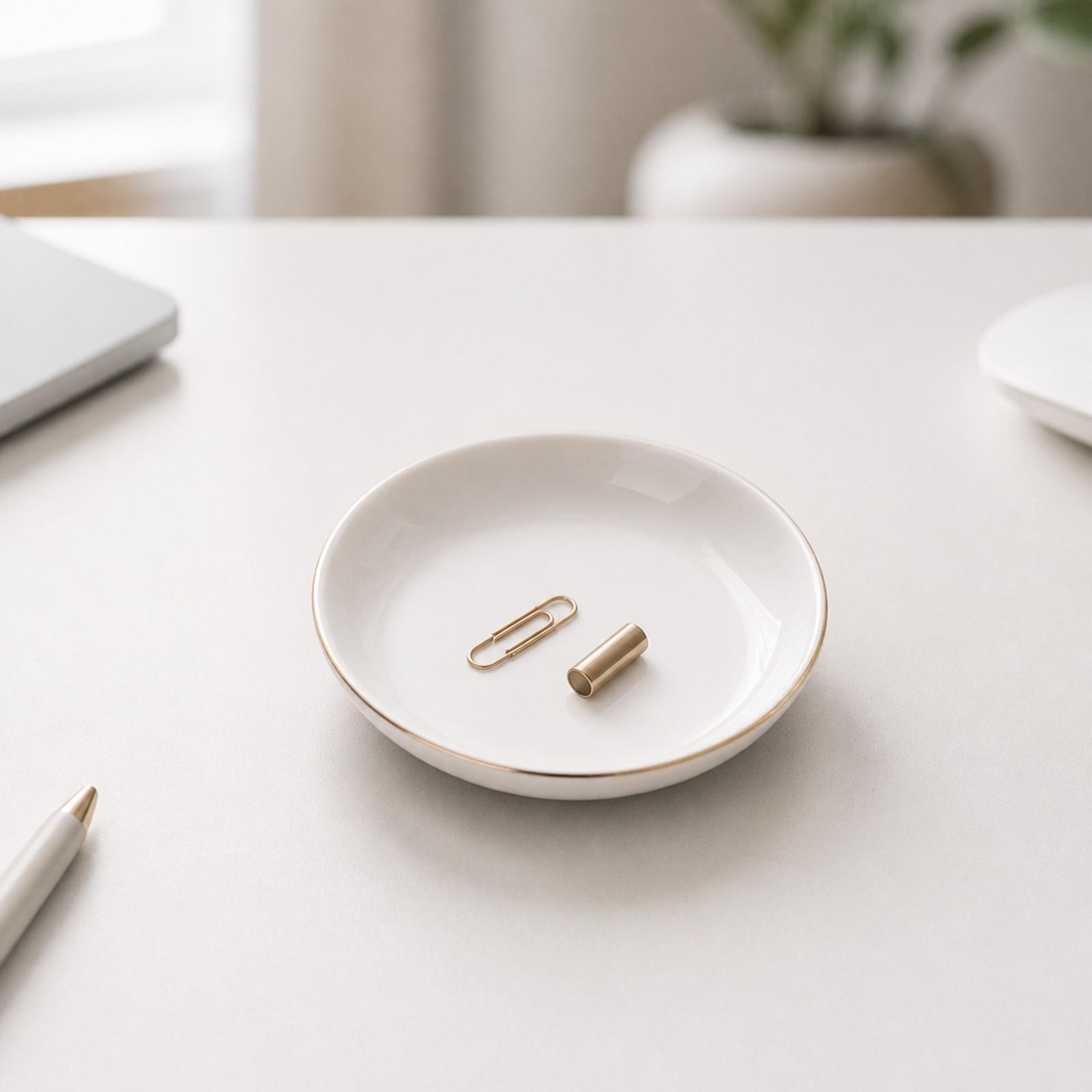 Ceramic Trinket Dish - Ceramic Jewelry Holder Dish for Rings