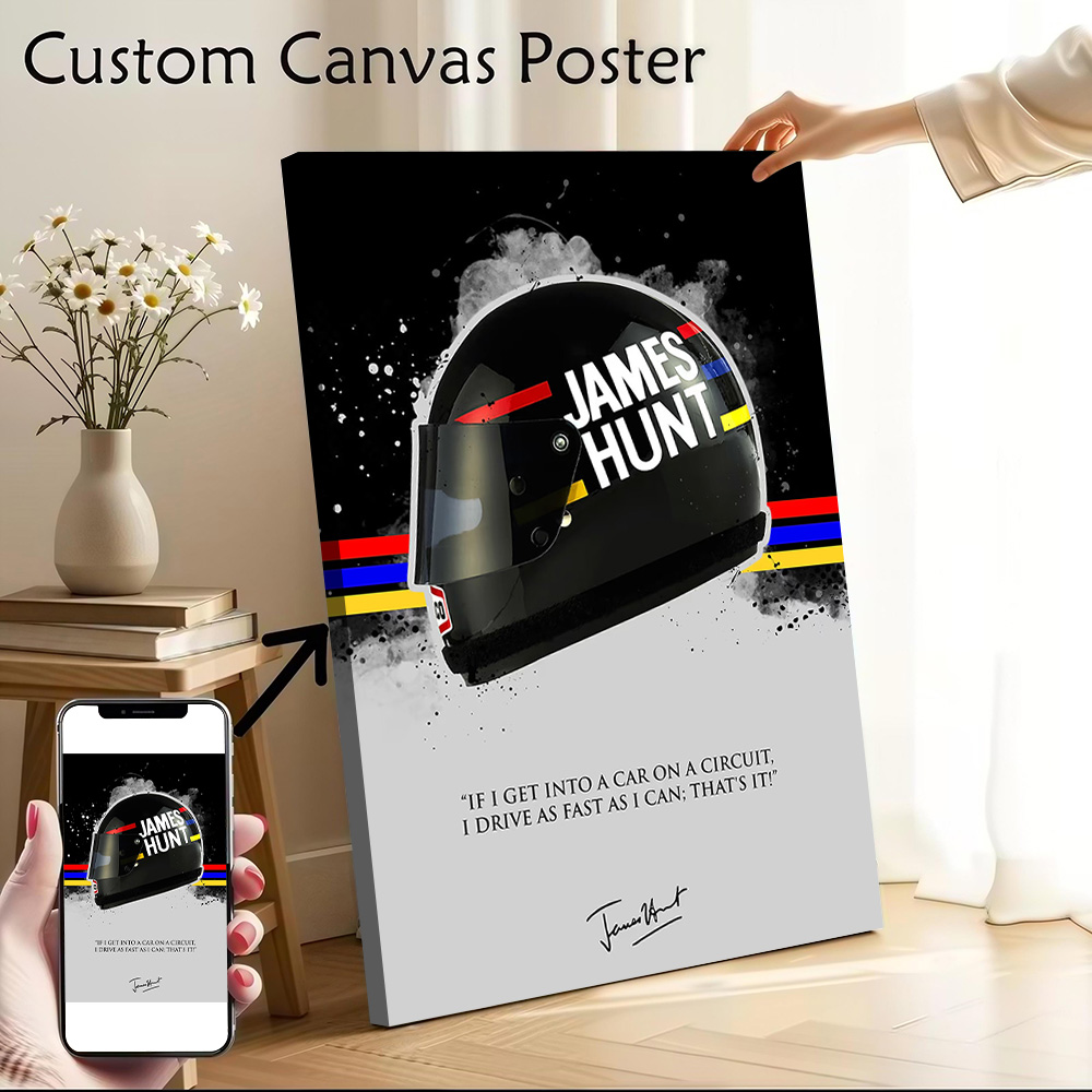 Home Decor Zen - JAMES HUNT Quote Printed Canvas Wall