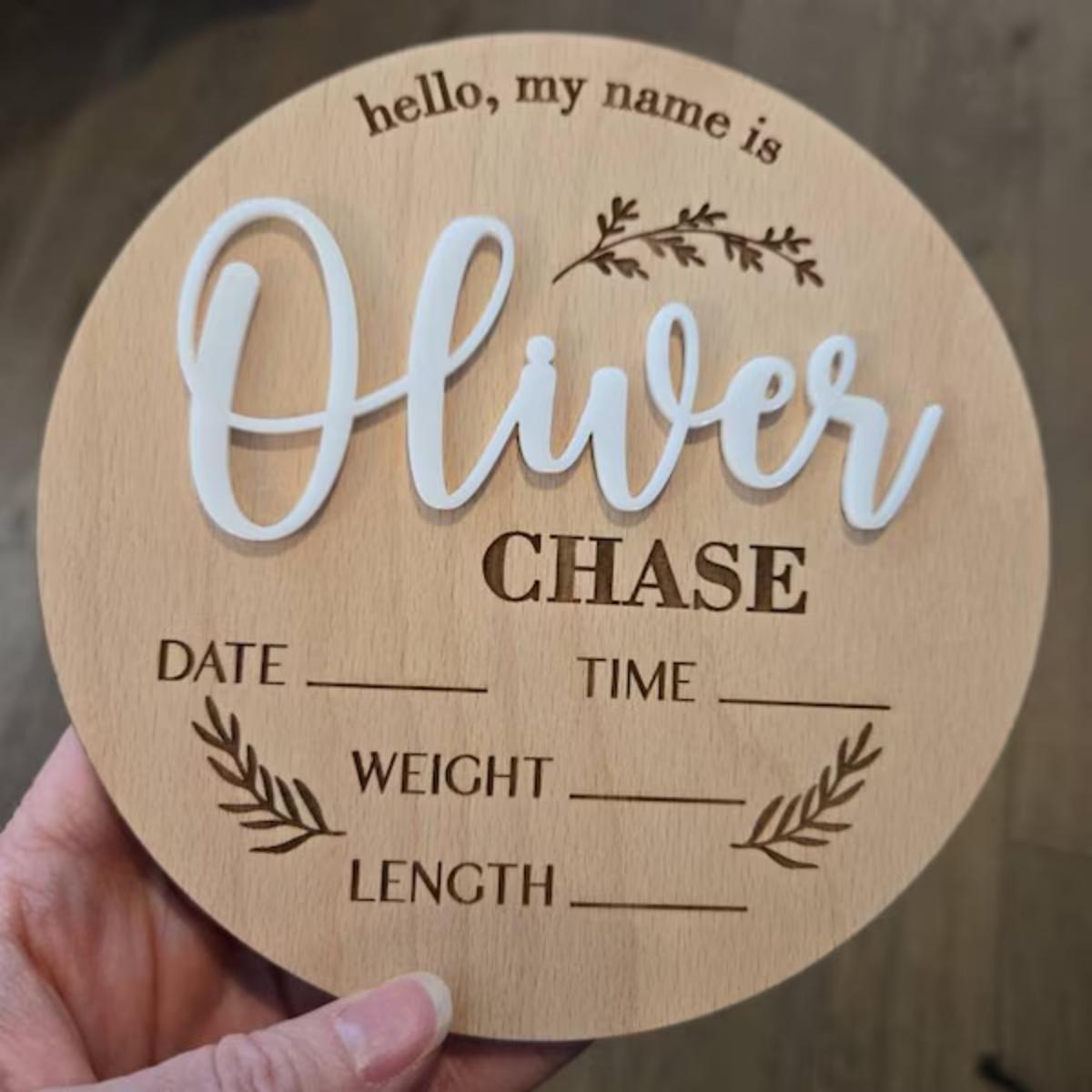 1Pc Custom Baby Announcement S - огляд і ціна Home Decor Xmas