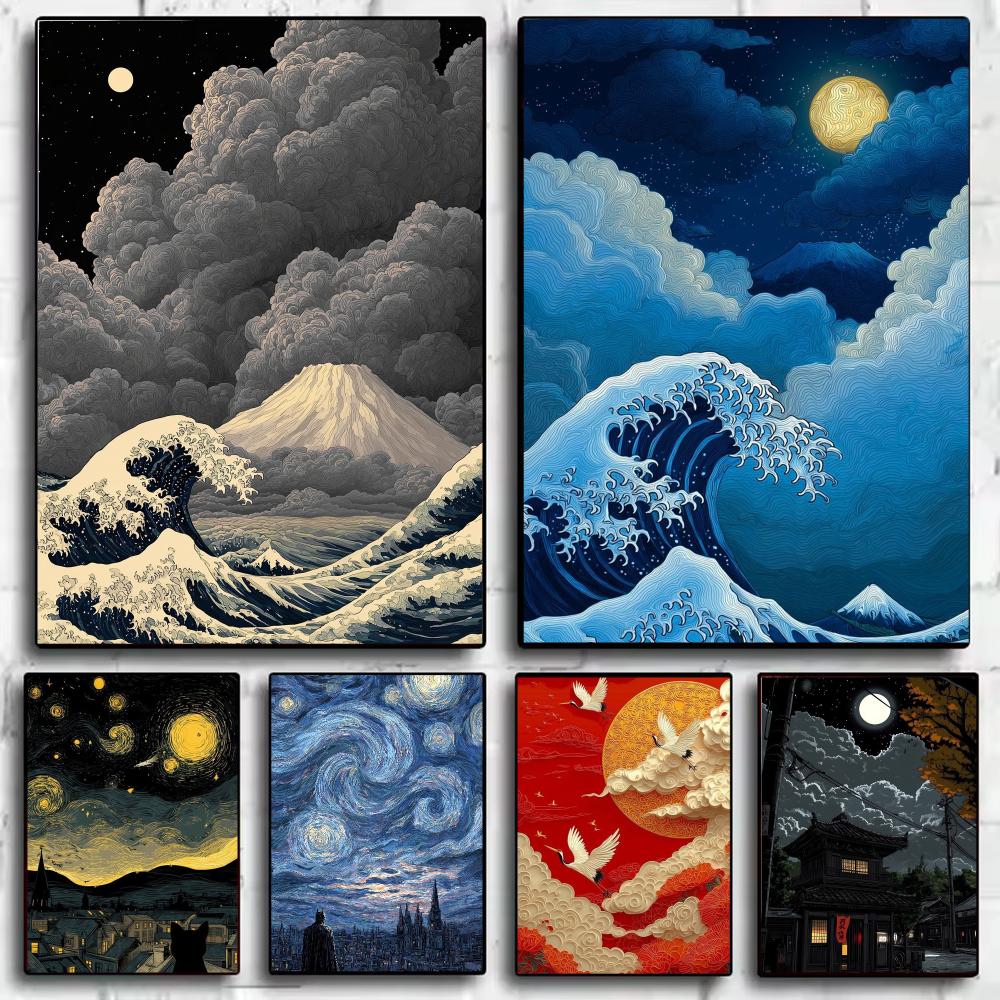 Japandi style Moonlit Waves Po - огляд і ціна Home Decor Japandi Style