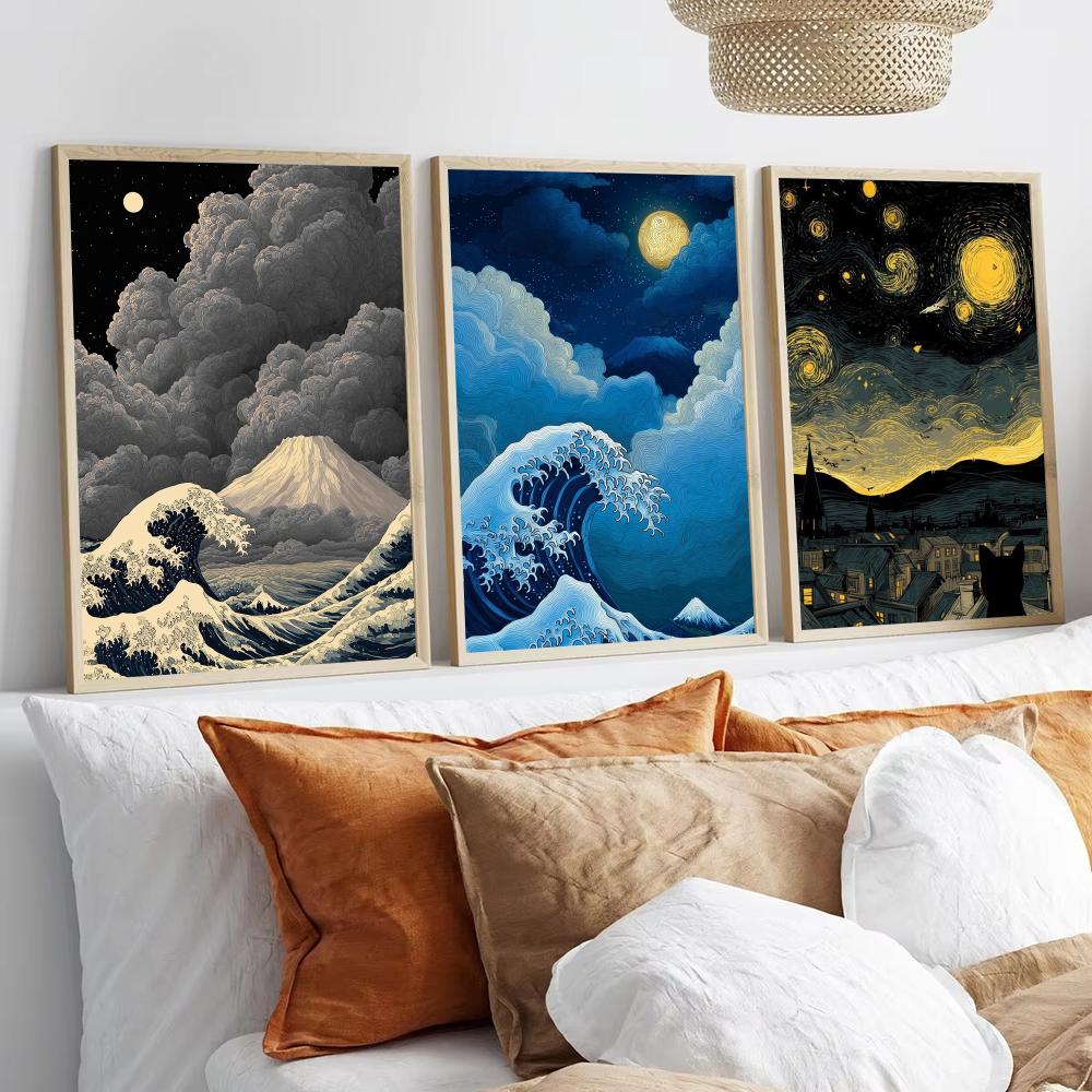 Japandi style Moonlit Waves Po - огляд і ціна Home Decor Japandi Style