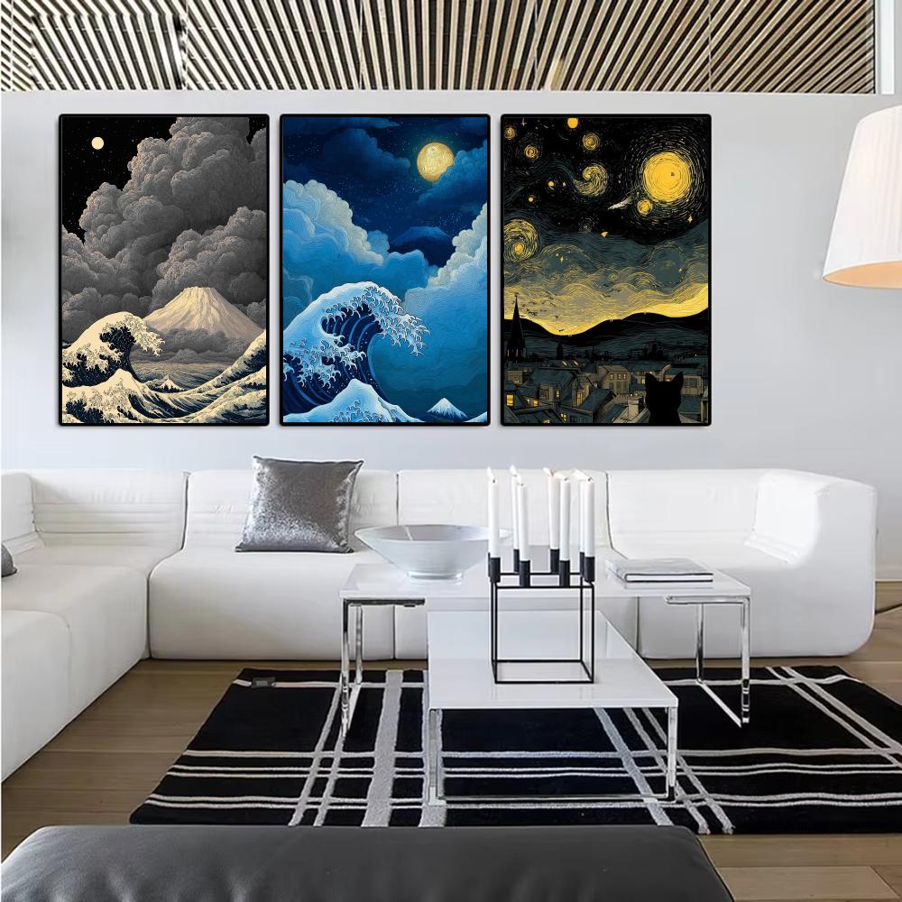 Japandi style Moonlit Waves Po - огляд і ціна Home Decor Japandi Style