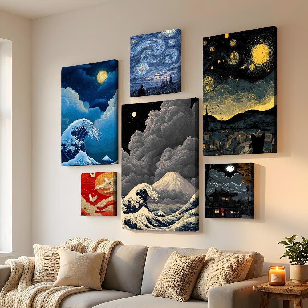 Japandi style Moonlit Waves Fr - огляд і ціна Home Decor Japandi Style