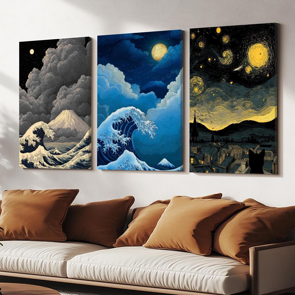 Japandi style Moonlit Waves Fr - огляд і ціна Home Decor Japandi Style