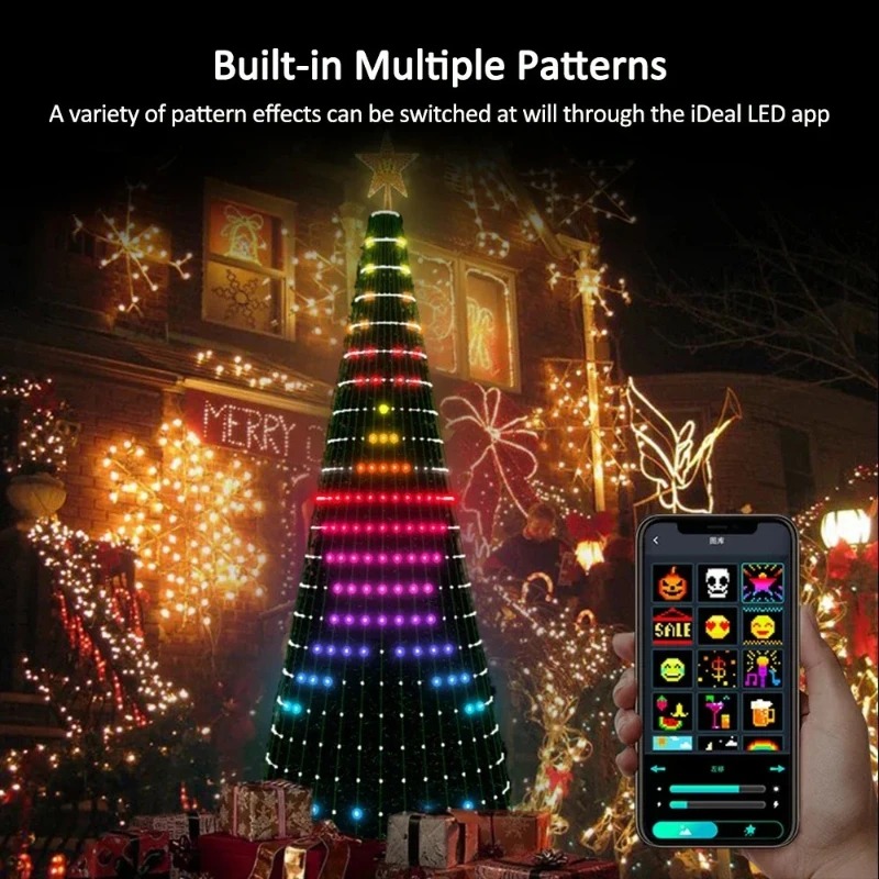 Christmas Star Tree Lights RGB - огляд і ціна Home Decor Xmas