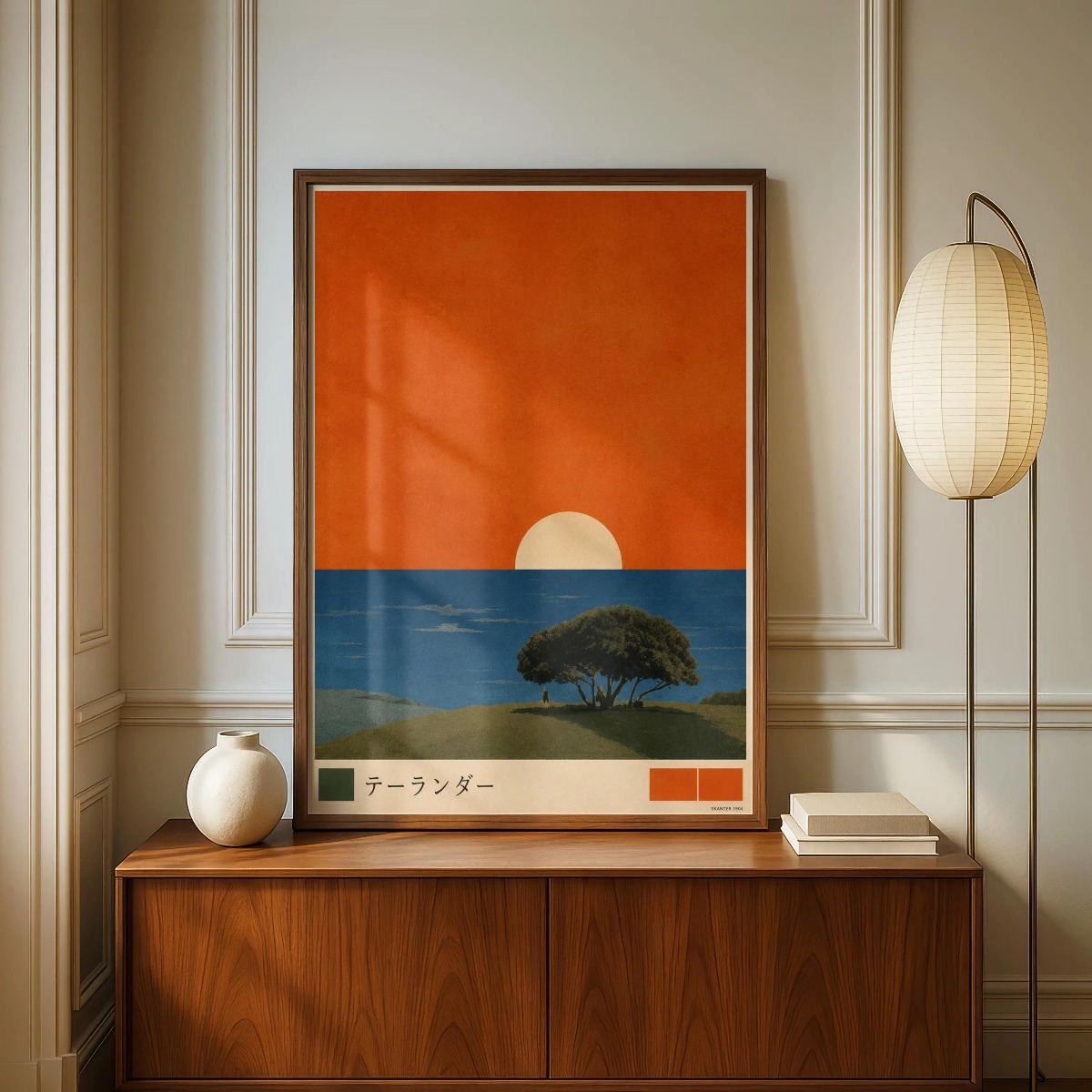 Japanese Sunset Landscape Canv - огляд і ціна Home Decor Japandi Style