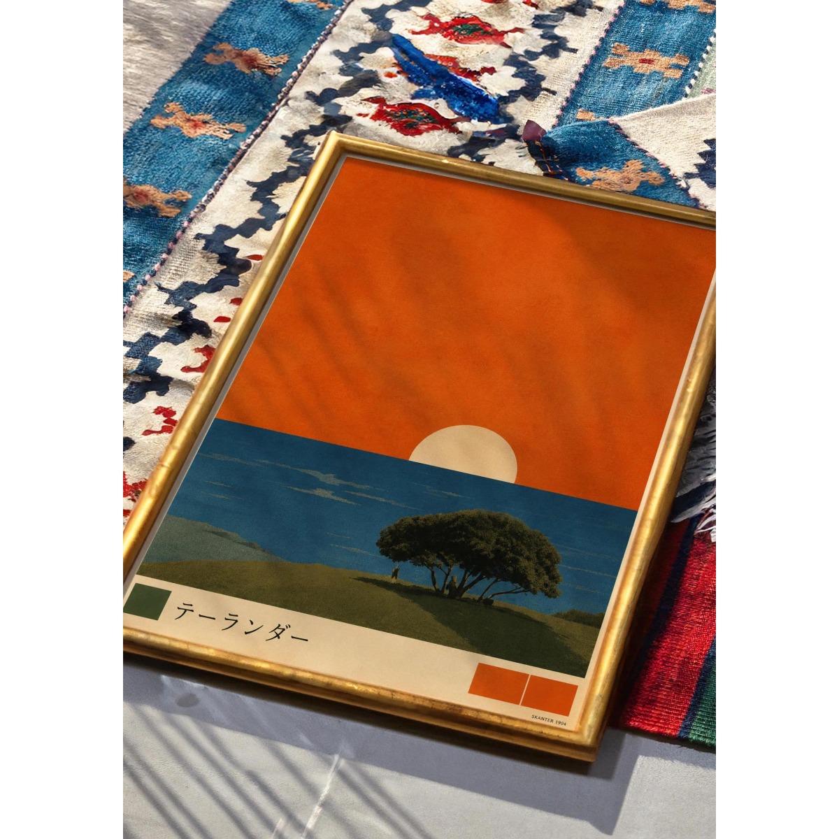 Japanese Sunset Landscape Canv - огляд і ціна Home Decor Japandi Style