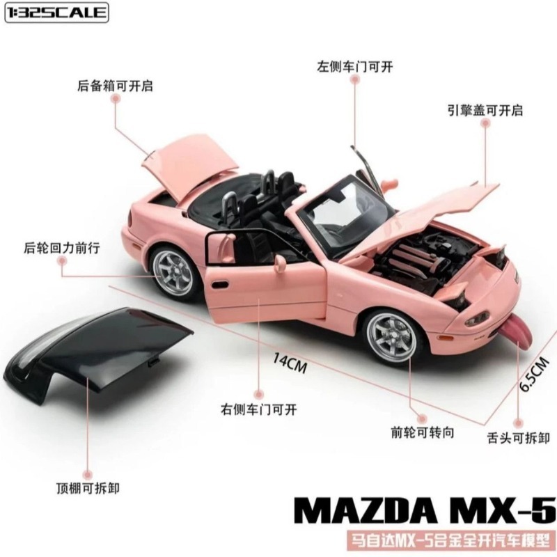 1:32 Scale Mazda MX-5 Diecast  - огляд і ціна Home Decor Com