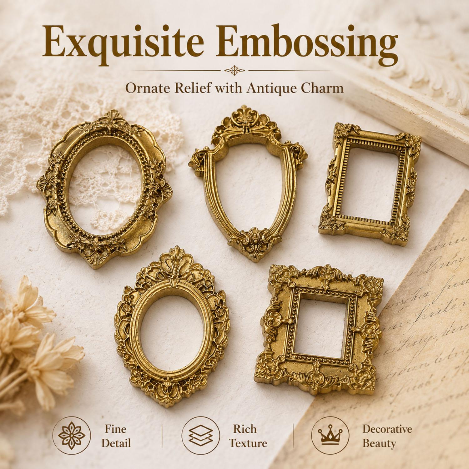5/20Pcs Vintage Golden Mini Re - огляд і ціна Bamboo Photo Frame