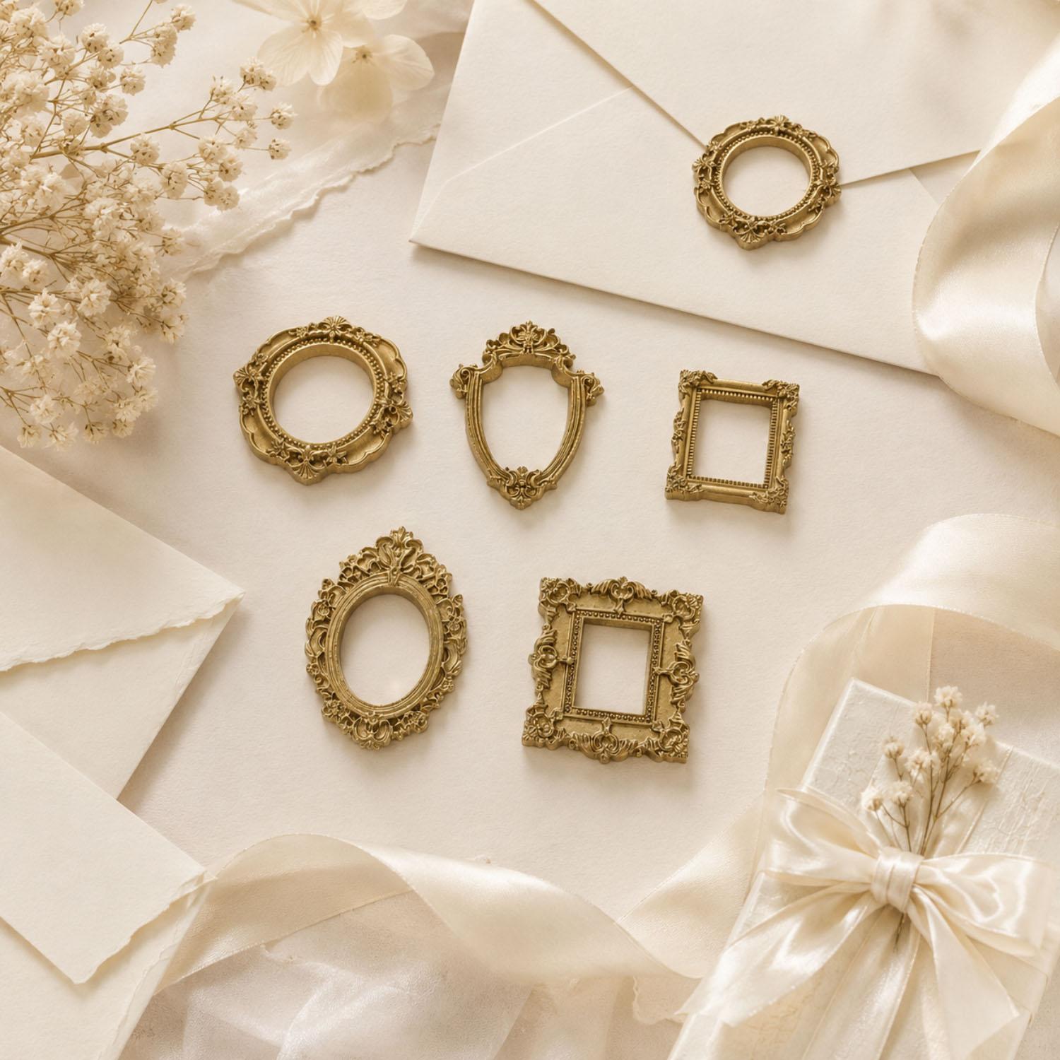 5/20Pcs Vintage Golden Mini Re - огляд і ціна Bamboo Photo Frame