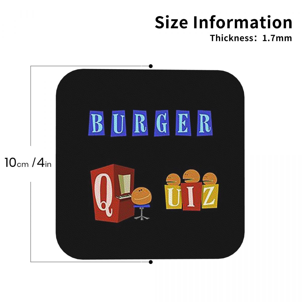 Burger Quiz New Logo Coasters  - огляд і ціна Home Decor Quiz Free