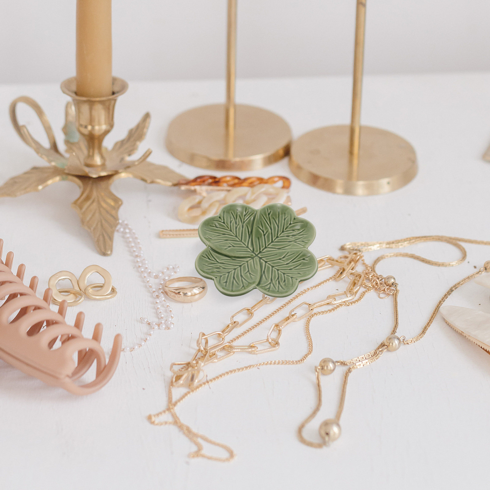 Clover Ceramic Jewelry Dish Fo - огляд і ціна Ceramic Trinket Dish