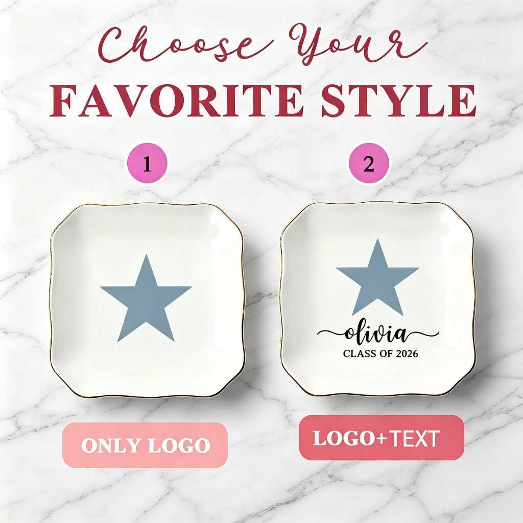 Personalized Ceramic Jewelry T - огляд і ціна Ceramic Trinket Dish