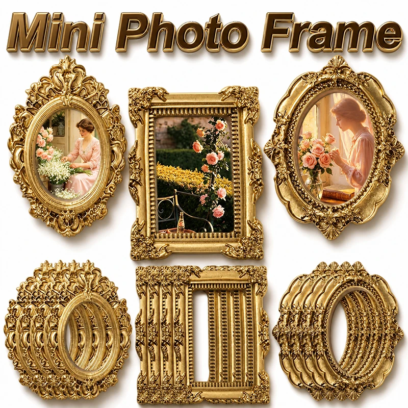 10/5pcs Vintage Resin Mini Pho - огляд і ціна Bamboo Photo Frame